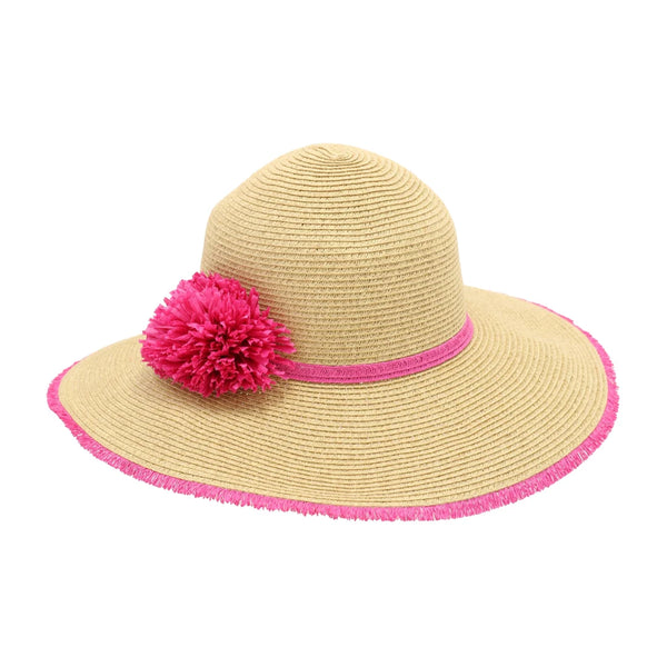 Hot-Pink Braided Hat with Paper Flower features a delicate paper flower accent, combining artisanal craftsmanship with elegant design. Its lightweight construction ensures comfort and breathability, making it ideal for sunny days. Perfect for adding a refined touch to your outdoor wardrobe, this hat strikes a balance between style and practicality with expert attention to detail. 