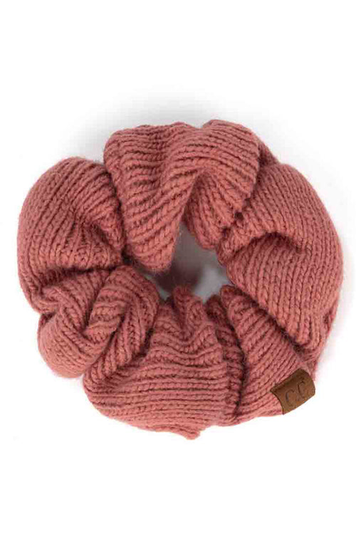 C.C Soft Knit Scrunchies - Hot Pink
