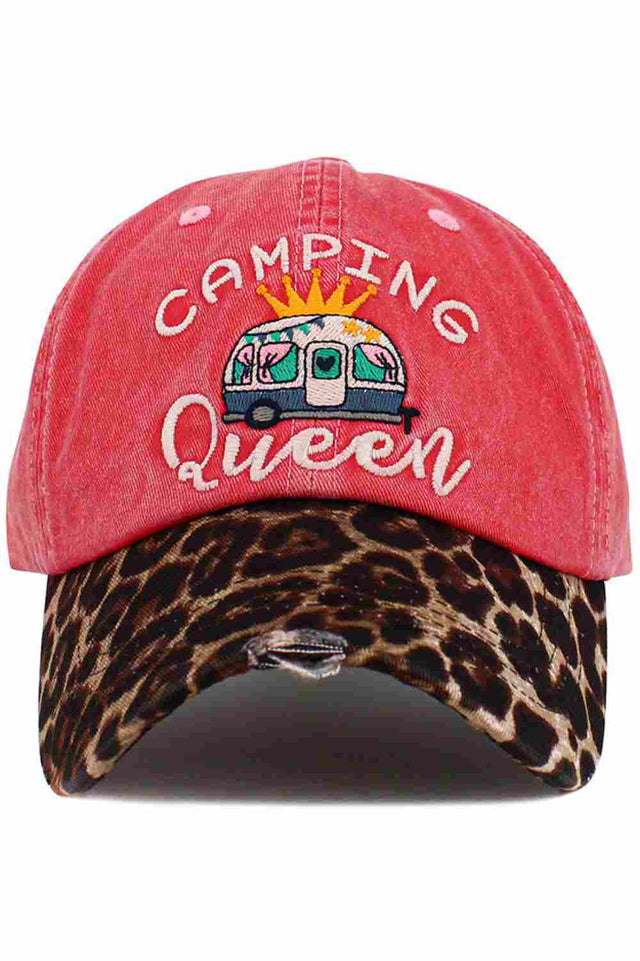 Own your outdoor style with the Camping Queen Leopard Trim Vintage Baseball Cap, blending a classic worn-in look with bold leopard trim details. Designed for comfort with an adjustable fit, it’s perfect for camping trips, casual days, or adding a fierce vintage touch to your everyday outfit.
