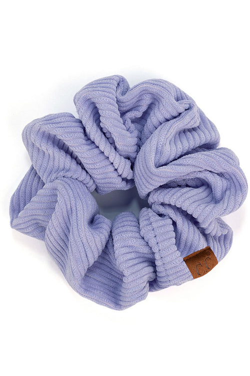 C.C Corduroy Solid Color Soft Scrunchies - Hydrangea