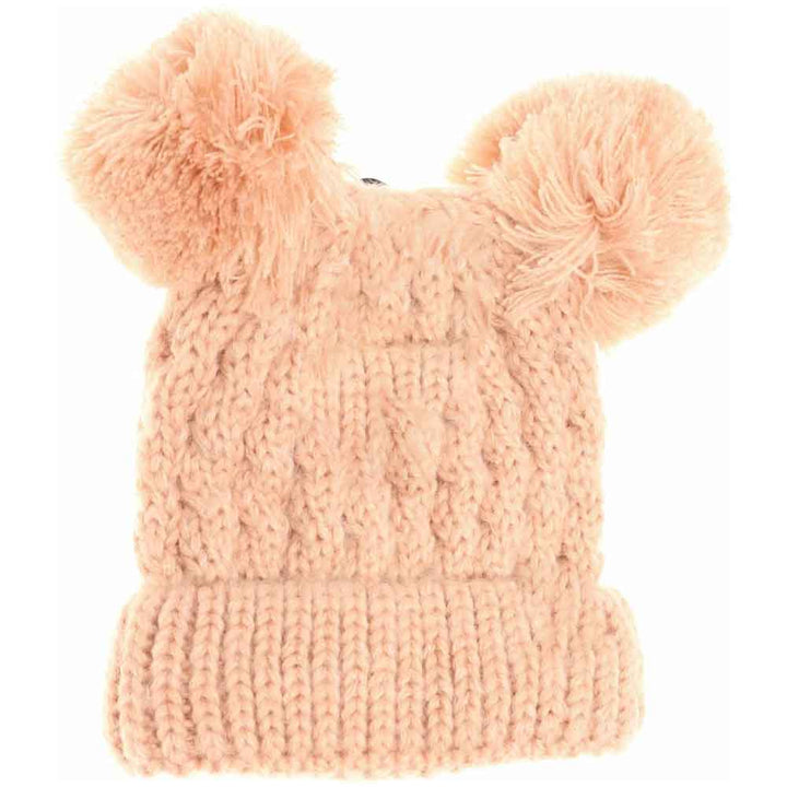 IndiePink Kids Solid Double Pom CC Beanies are expertly designed to provide exceptional warmth and comfort. Featuring a double-layered knit construction, these beanies ensure enhanced insulation for chilly days. Their solid-color design, paired with double pom accents, offers a stylish yet playful look, ideal for active children. Made from soft, durable materials, they fit snugly without sacrificing comfort, making them a reliable choice for everyday wear during colder seasons.