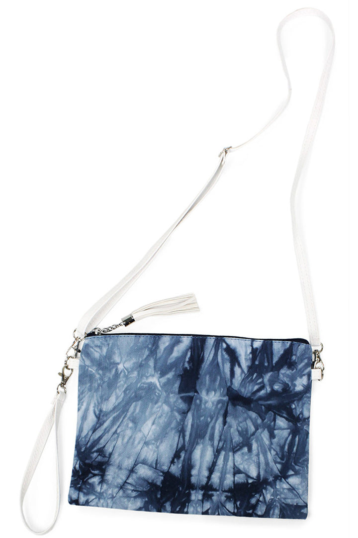 Tie Dye Print Crossbody Clutch Bag combines vibrant, artistic design with practical functionality. Expertly crafted, it features a distinctive tie-dye pattern that adds a bold statement to any outfit. Its crossbody strap offers comfortable, hands-free wear, while the compact clutch size provides just enough space for essentials. Perfect for those seeking a stylish yet convenient accessory for everyday use or special occasions. 