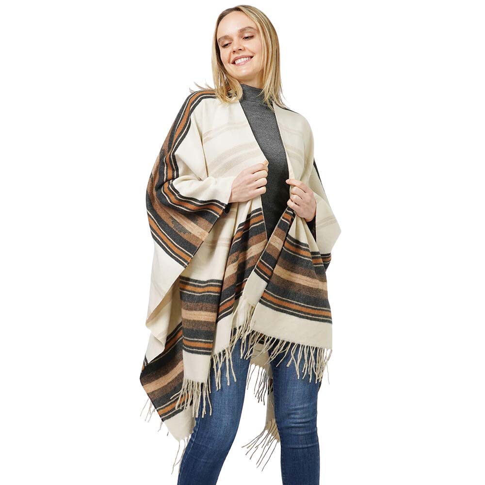 Gray Aztec Patterned Cape Poncho, With the latest trend in ladies' outfit cover-up! the high-quality knit poncho is soft, comfortable, and warm but lightweight. It's perfect for your daily, casual, party, evening, vacation, and other special events outfits. A fantastic gift for your friends or family.