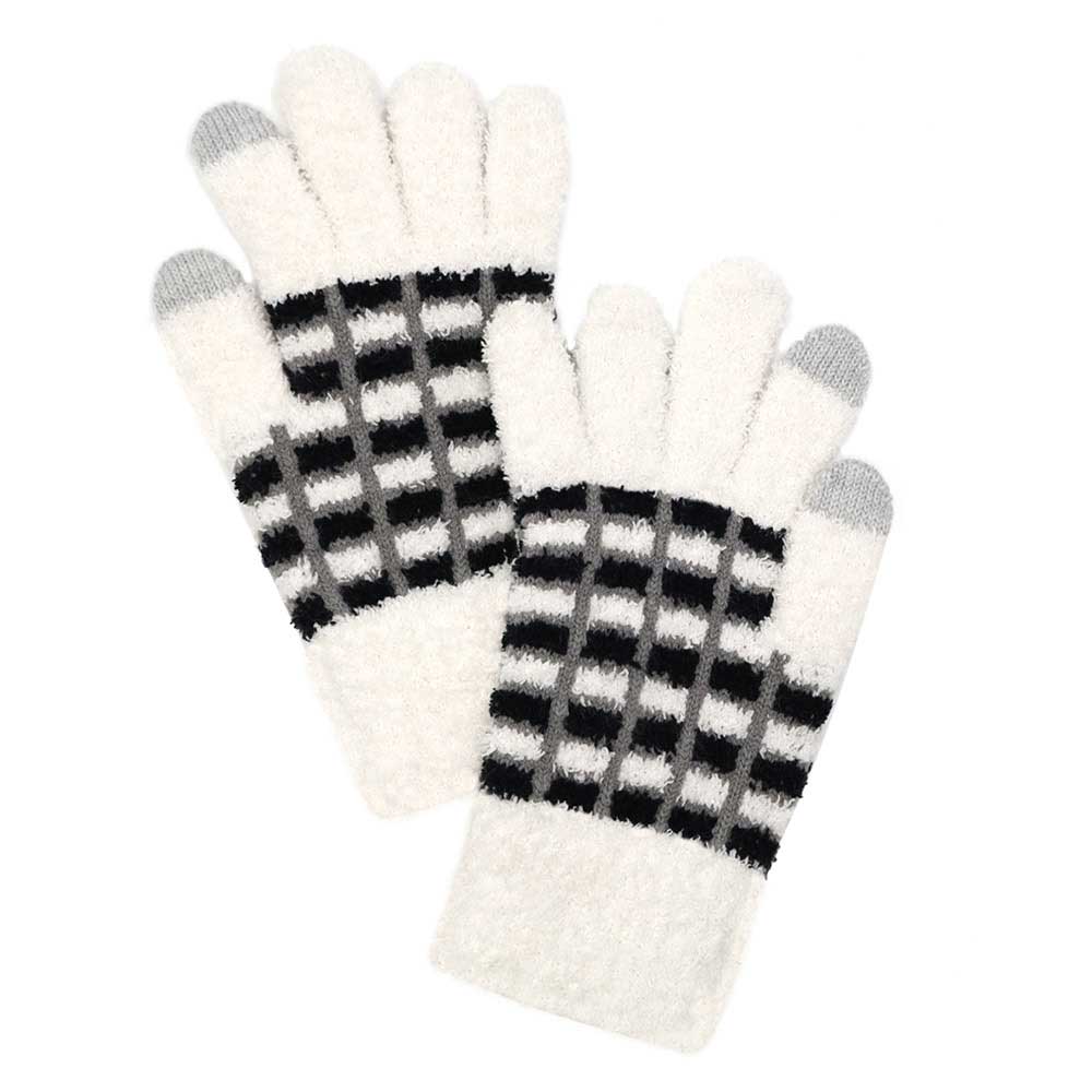 Black-Cozy Colorblocked Smart Touch Gloves, Made with soft and durable materials, these gloves also have smart touch technology that allows you to use your touchscreen devices without having to take them off. Perfect for cold weather and busy lifestyles. Ideal for gifting, sharing, or stocking up.