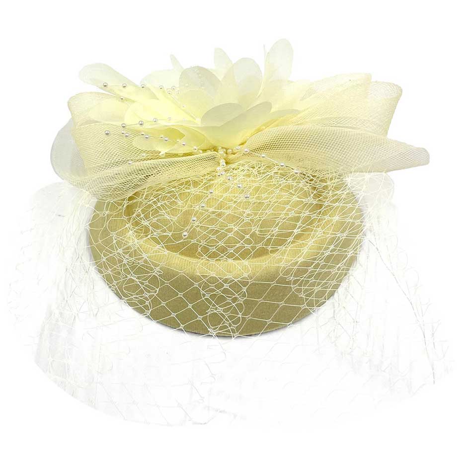 Gold Floral Pearl Mesh Fascinator Headband, the perfect accessory for special or casual occasions. Crafted from supple mesh and finished with lush faux pearls, this Fascinator Headband elevates any look. A timeless and elegant piece, sure to be a favorite. A perfect gift on any occasion to your family members or a close one