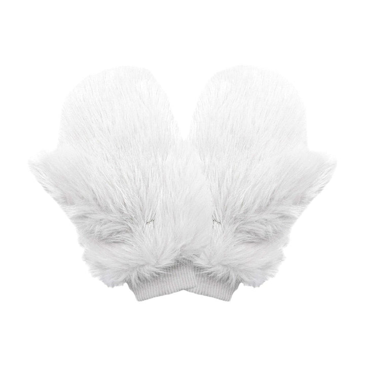 Ivory-Faux Fur Mitten Gloves, Perfect winter accessory for keeping your hands warm and stylish. Made with high-quality faux fur, these gloves provide exceptional warmth and comfort. With a versatile design that combines the benefits of both mittens and gloves, these  Gloves are essential for any cold weather wardrobe