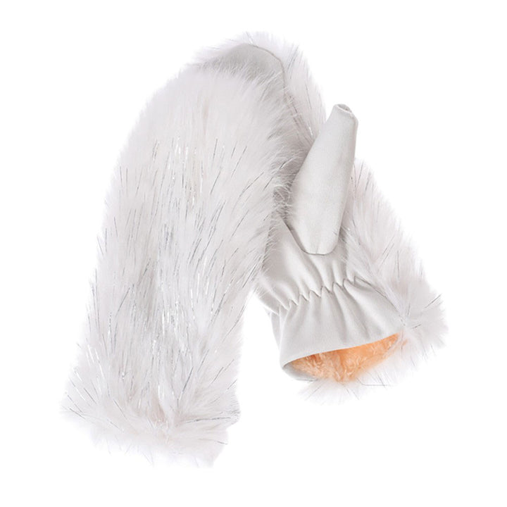 Ivory-Faux Fuzzy Fur Mitten Gloves offer the ultimate combination of style and warmth. Made with soft and luxurious faux fur, they provide maximum comfort for your hands while adding a touch of elegance to any outfit. With these gloves, you can stay cozy and fashionable all winter long.