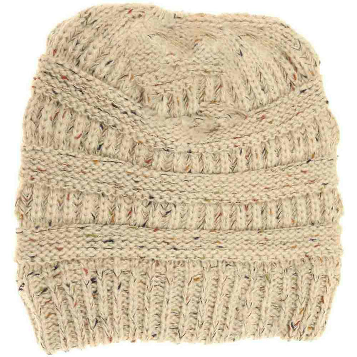 Ivory Flecked Beanie Tail CC Beanie combines functional warmth with stylish design. Crafted from a soft, flecked knit fabric, it offers durable comfort for cold weather. Its signature tail silhouette adds a modern twist, providing a relaxed fit that accommodates various hairstyles. Ideal for outdoor activities or everyday wear, this beanie ensures you stay cozy while maintaining a polished look.