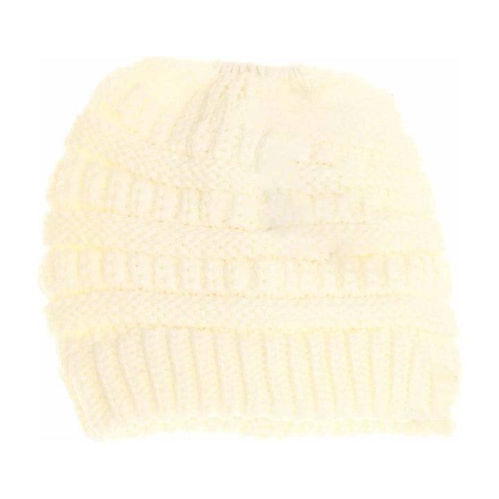 Ivory Kids Solid Classic CC Beanie Tail combines timeless style with practical comfort. Designed with a soft, durable fabric, it provides warmth while allowing a ponytail or bun to fit through the open tail hole comfortably. Ideal for active children, this beanie ensures a secure and cozy fit during outdoor activities in cooler weather. Its solid color and classic design make it versatile for everyday wear or layering under helmets and hoods.