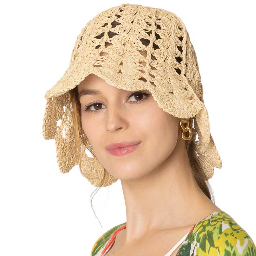 Camel Open Weave Straw Bucket Hat - the perfect accessory for sunny days! Made with an open weave design, this hat keeps you cool while shielding you from the sun. Plus, the solid color adds a touch of sophistication to any outfit. Stay stylish and protected with our bucket hat!