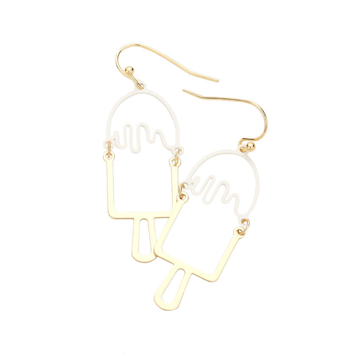 Ivory Popsicle Dangle Earrings, popsicle dangle earrings are fun handcrafted jewelry that fits your lifestyle, adding a pop of pretty color. Enhance your attire with these vibrant artisanal earrings to show off your fun trendsetting style. Great gift idea for your Wife, Mom, or your Loving One.