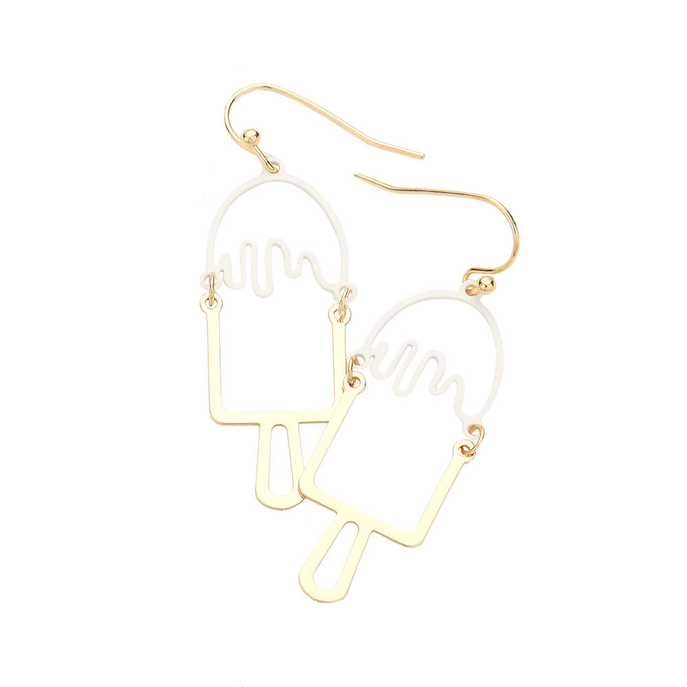 Ivory Popsicle Dangle Earrings, popsicle dangle earrings are fun handcrafted jewelry that fits your lifestyle, adding a pop of pretty color. Enhance your attire with these vibrant artisanal earrings to show off your fun trendsetting style. Great gift idea for your Wife, Mom, or your Loving One.