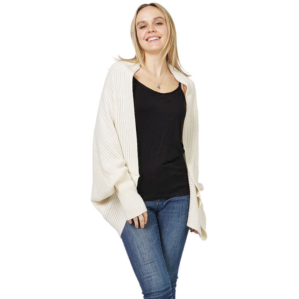 Ivory Soft Knit Shrug Cardigan, delicate, warm, on-trend & fabulous, a luxe addition to any cold-weather ensemble. This versatile cardigan is crafted with comfort and style in mind, making it the perfect layering piece for any outfit. Perfect Gift for wife, mom, on their birthday, holiday, etc.