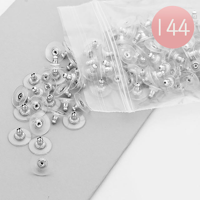 Madeline Love Rhodium 144PCS - Metal Disk Earrings Backs - Jewelry