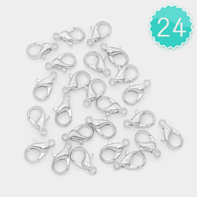 Madeline Love Rhodium 24 PCS - 10 mm Lobster Claw Clasps - Jewelry