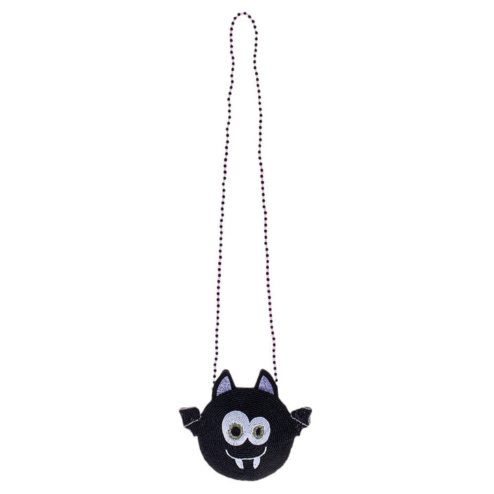 Halloween Bat Beaded Mini Crossbody Bag, Expertly crafted with intricate beading, this Halloween Crossbody is the perfect accessory for your spooky season wardrobe. Lightweight and versatile, it's the perfect size for holding your essentials while adding a touch of festive flair to any outfit. Ideal Halloween gift idea