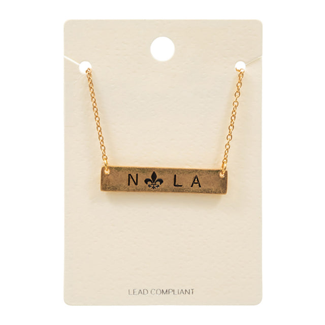 Jet Black Mardi Gras Fleur de Lis Pointed Nola Message Pendant Necklace, is perfect for Mardi Gras events. Made from durable material, this necklace features a colorful Fleur de Lis pendant with a Nola message. Show off your festive spirit in style with this eye-catching necklace. A perfect festive gift for family and friends.