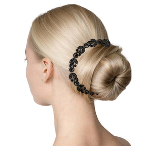 Jet Black Teardrop Stone Accented Bun Wrap Headpiece, will make you look and feel special on any special occasion. With an on-trend style, this headpiece features intricate teardrop stone detailing for a timeless look, adds a touch of elegance to any outfit. Ideal for gifting to your loved ones on special days or any occasion.