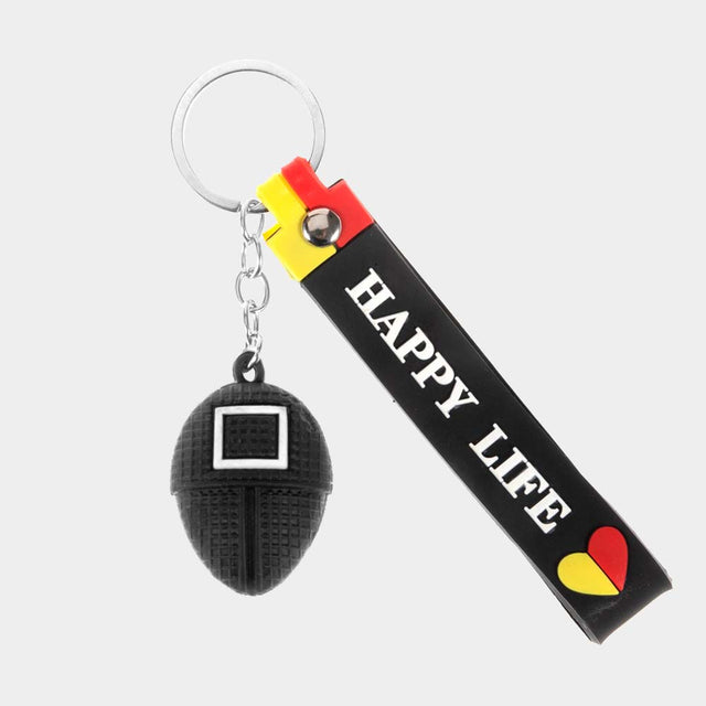 Madeline Love Black Dropped Squid Game Square Keychain - Jewelry