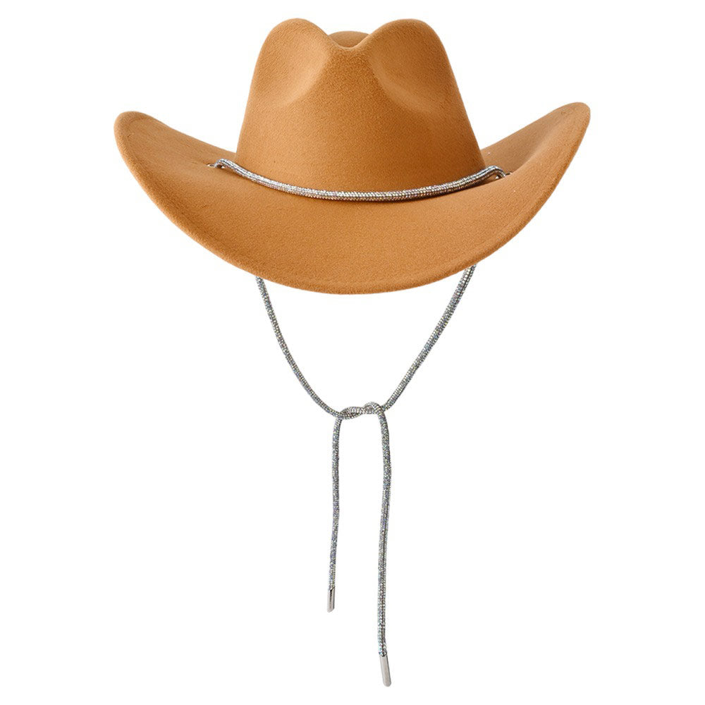 Khaki Bling Band Strap Cowboy Fedora Panama Hat, is the perfect combination of style and sophisticated design. The luxurious hat features a sleek bling band strap, making it an ideal choice for any occasion. Perfect gift idea for fashion forwarded, traveler friends, and family members.