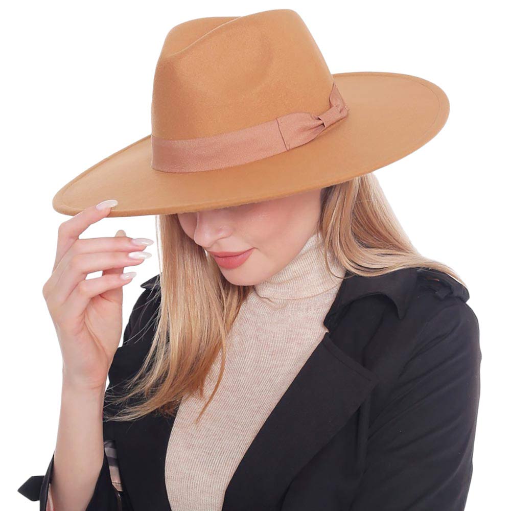 Khaki Bow Band Pointed Solid Panama Hat, a beautiful & comfortable Panama hat is suitable for summer wear to amp up your beauty & make you more comfortable everywhere. Perfect for keeping the sun off your face, neck, and shoulders. It's an excellent gift item for your friends & family or loved ones this summer.