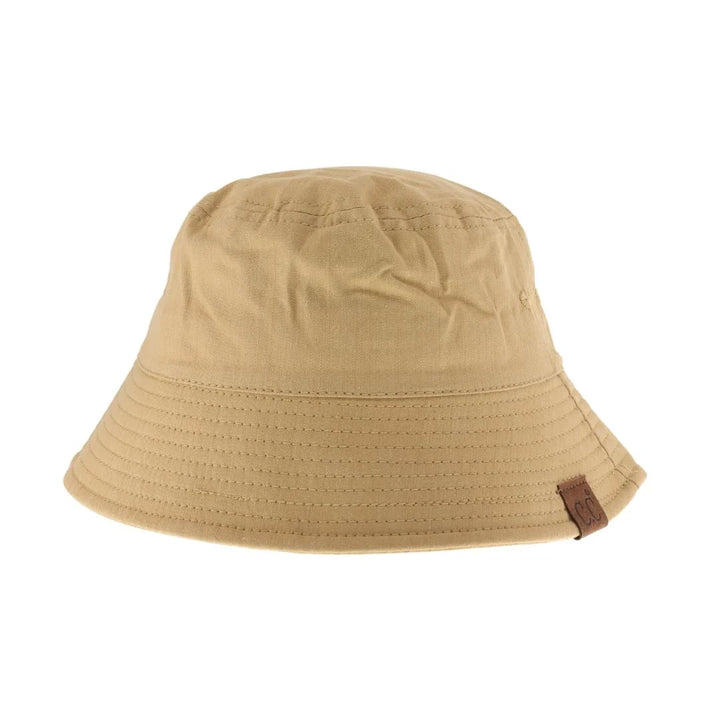 Khaki Solid Cotton C.C Bucket Hat is expertly crafted from durable, breathable cotton fabric, ensuring all-day comfort and long-lasting wear. Its classic bucket design provides effective sun protection with a structured brim that shields your face and eyes from harmful UV rays. Ideal for outdoor activities or casual wear, this hat combines practical functionality with a timeless, versatile style.