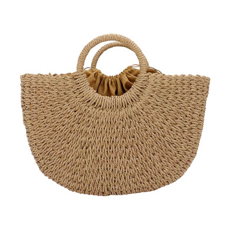 Grab this quirky Straw Basket Beach Tote Bag and head to the beach in style! Keep your sunscreen, towel, and sunglasses safe in this trendy and sturdy straw tote. Perfect for beach days. Woven from natural straw, this bag is perfect for holding your beach essentials with a playful and fun twist.