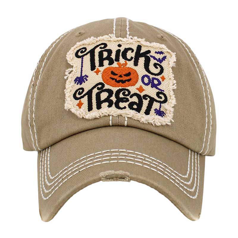 Black Trick or Treat Message Pumpkin Pointed Vintage Baseball Cap, is the perfect choice for showing off your unique style! This trick-or-treat message baseball cap – is perfect for Halloween. This Baseball Cap is the perfect outfit for any holiday. It's an excellent gift for your friends, family, or loved ones.