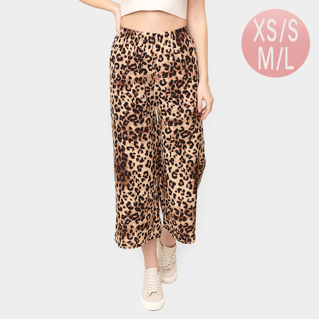 Madeline Love Brown Leopard Print Pants - Apparel