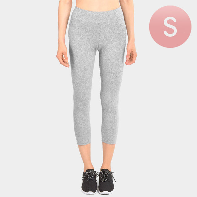 Madeline Love Gray Small - Ladies Capri Leggings - Apparel