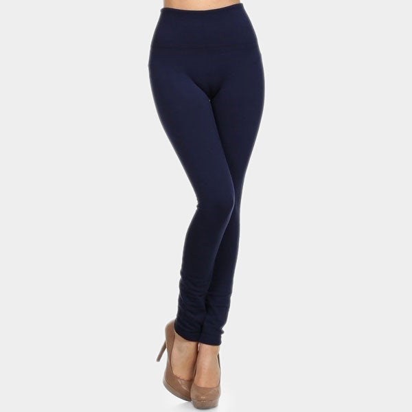 Madeline Love Navy Full Length Seamless Fleece Leggings - Apparel
