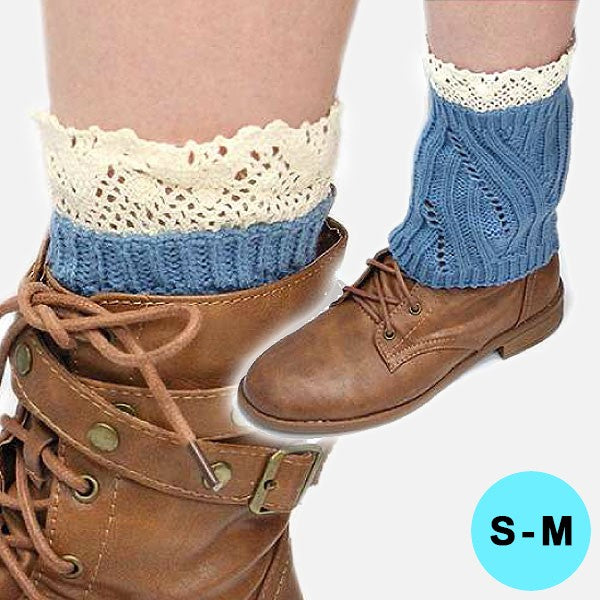 Madeline Love Turquoise, Blue Cutie Pie Acrylic Leg Warmer/ Boot Topper - Apparel