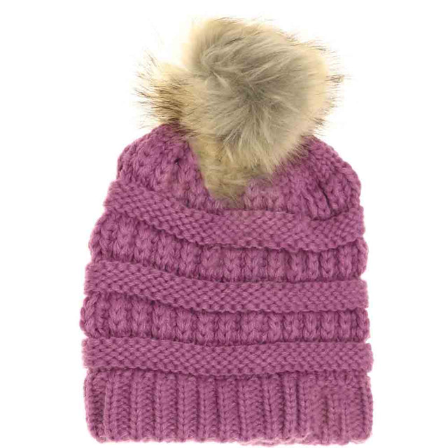 Lavender Baby Fur Pom CC Beanie combines cozy comfort with stylish design, featuring a soft, fluffy fur pompom that adds a playful touch. Crafted for delicate skin, its gentle fabric keeps little heads warm without irritation. Ideal for everyday wear, this beanie offers both functionality and charm to keep your baby snug during cooler weather. 