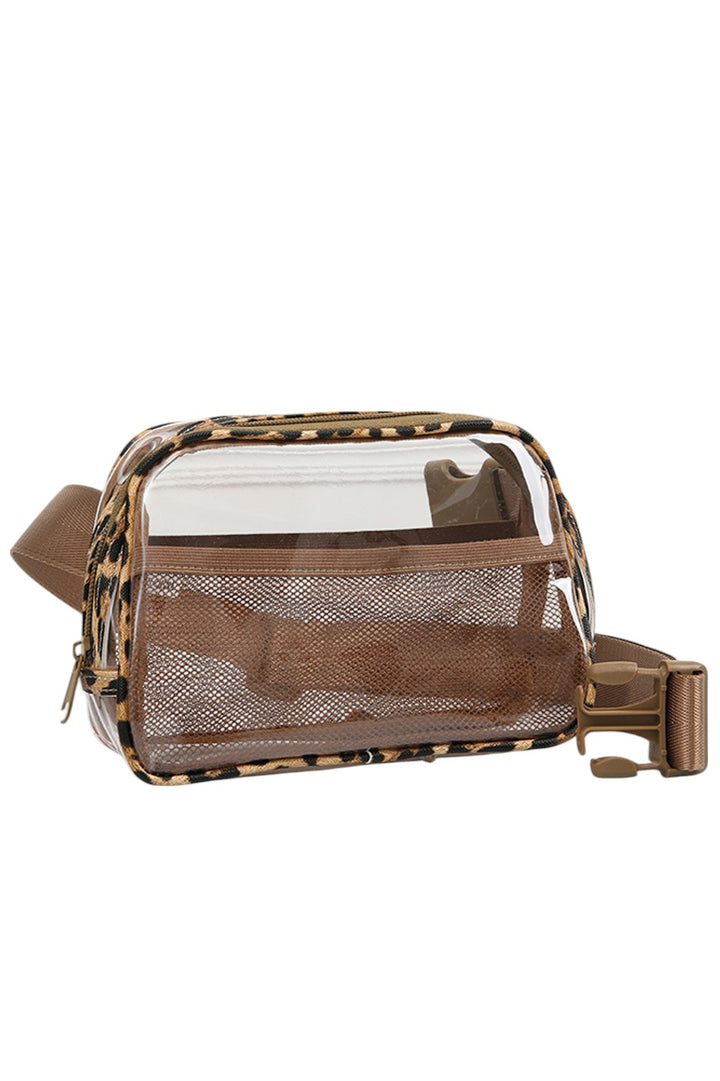 Solid Color Trim Clear Waist Crossbody Bag combines practicality with modern style. Its transparent design allows for easy visibility of contents, while the solid color trim adds a sleek, polished finish. Designed for hands-free convenience, it secures comfortably around the waist, making it ideal for travel, events, or daily use where quick access and security are essential. Durable materials ensure long-lasting wear without compromising on lightweight comfort.