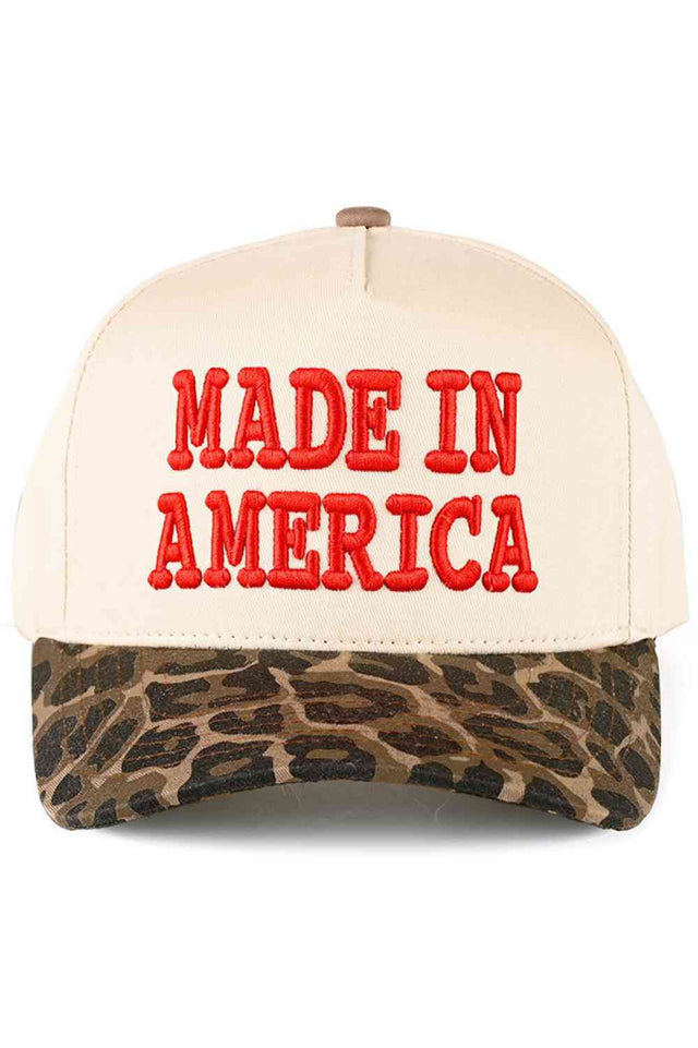Leopard Classic trucker style meets bold statement with this C.C MADE IN AMERICA cap. Featuring embroidered lettering accented with a striking leopard print bill, this snapback delivers effortless attitude. Crafted from 100% cotton for breathable comfort all day long. One size fits most with an adjustable snapback closure. Perfect for casual outings, road trips, or everyday wear.