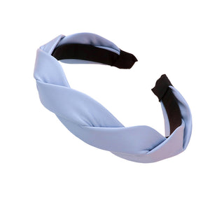 Light Blue Braided Solid Faux Leather Headband, creates a natural & beautiful look while perfectly matching your color with the easy-to-use braided solid headband. Push your hair back and spice up any plain outfit with this headband!