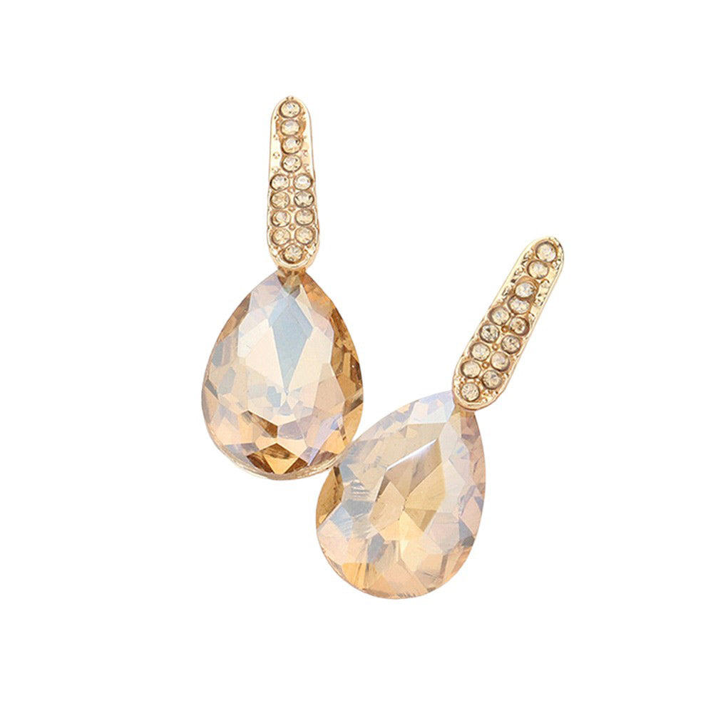 Light Col Topaz Teardrop Stone Evening Earrings, Experience elegance and sophistication with our Evening Earrings. Made with expertly crafted teardrop stones, these earrings add a touch of glamour to any evening outfit. Perfect for special occasions or formal events, these earrings are a must-have for any fashion-forward individual.