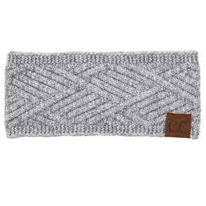 Light Gray C.C Diagonal Stripes Criss Cross Pattern Earmuff Headband, Stay warm and stylish with this. Crafted from a soft, cozy material, this headband features an all-over criss-cross pattern for a classic, fashionable look. It also features an adjustable band to fit comfortably and securely on your head.