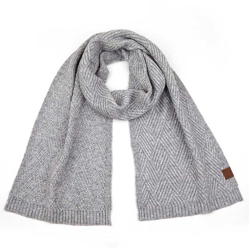 Light Gray C.C Diagonal Stripes Criss Cross Pattern Scarf, adds a modern twist to any outfit. Crafted with high-quality fabric, it features a criss-cross pattern in stylish diagonal stripes with vibrant colors to choose from. Perfect for any season, this scarf adds a touch of sophistication. Perfect seasonal gift idea. 