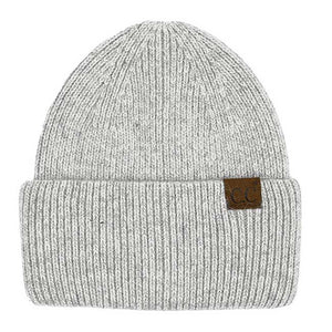 Light Gray C.C Double Cuff Beanie Hat, Stay comfortable and stylish in any climate. This classic beanie hat is made with acrylic yarn for premium softness and warmth. The double cuff design ensures a secure, adjustable fit that keeps your head and ears warm while remaining stylish. Perfect for outdoor activities. Color: Black, Iv…