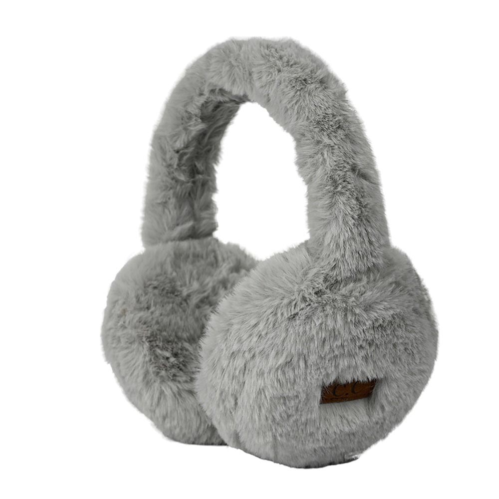 Light Gray C.C Faux Fur Must Have Winter Warm Earmuff, features a soft and cozy faux fur outer shell for superior insulation. Its lightweight design and adjustable band make it comfortable to wear. This earmuff will keep you warm in the cold winter months. A thoughtful winter gift idea for friends and family members.