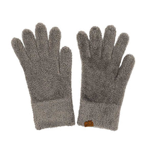 Light Gray C.C Plush Terry Chenille Gloves, made from ultra-soft, plush terry cloth, offer superior warmth and comfort. With their high absorbency ability, they are perfect for outdoor activities in the winter or for staying warm indoors. These gloves are durable and will stay in good condition for years to come.