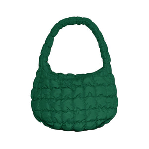 Light Green Quilted Puffer Tote Shoulder Bag, Stay warm and stylish with this bag. Made of durable material, it is insulated to keep you cozy in the coldest conditions. The shoulder straps make it comfortable and convenient to carry, so you can bring everything you need with ease. Perfect for gifting on every occasion.