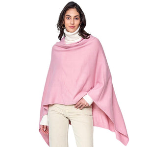 Light Pink Solid Scarf Poncho, with the latest trend in ladies' outfit cover-up! The high-quality poncho is soft, comfortable, and warm but lightweight. It's perfect for your daily, casual, party, evening, vacation, and other special events outfits. A fantastic gift for your friends or family.