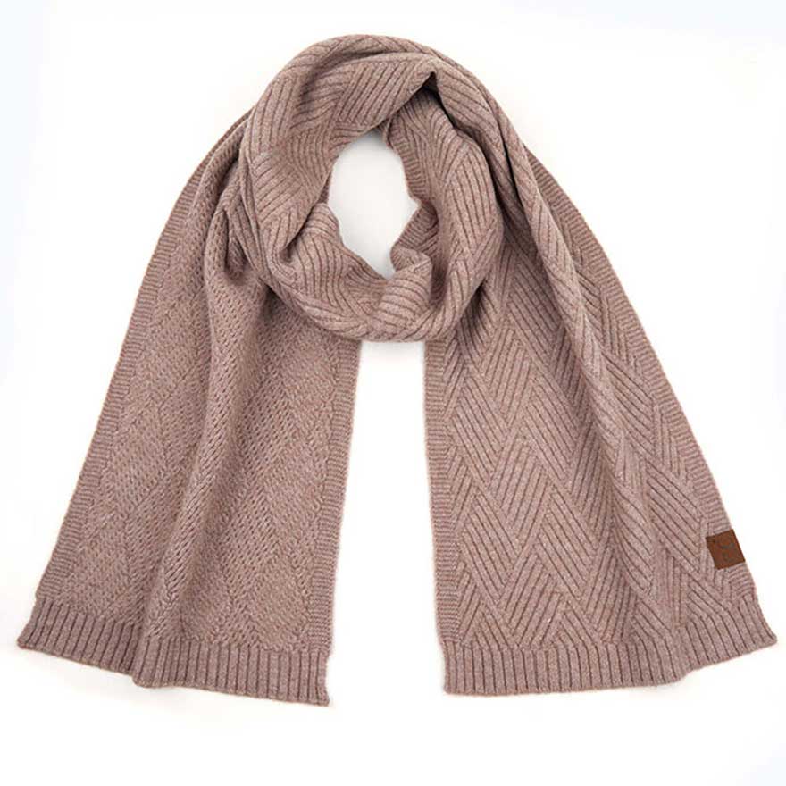 Light Taupe C.C Diagonal Stripes Criss Cross Pattern Scarf, adds a modern twist to any outfit. Crafted with high-quality fabric, it features a criss-cross pattern in stylish diagonal stripes with vibrant colors to choose from. Perfect for any season, this scarf adds a touch of sophistication. Perfect seasonal gift idea. 