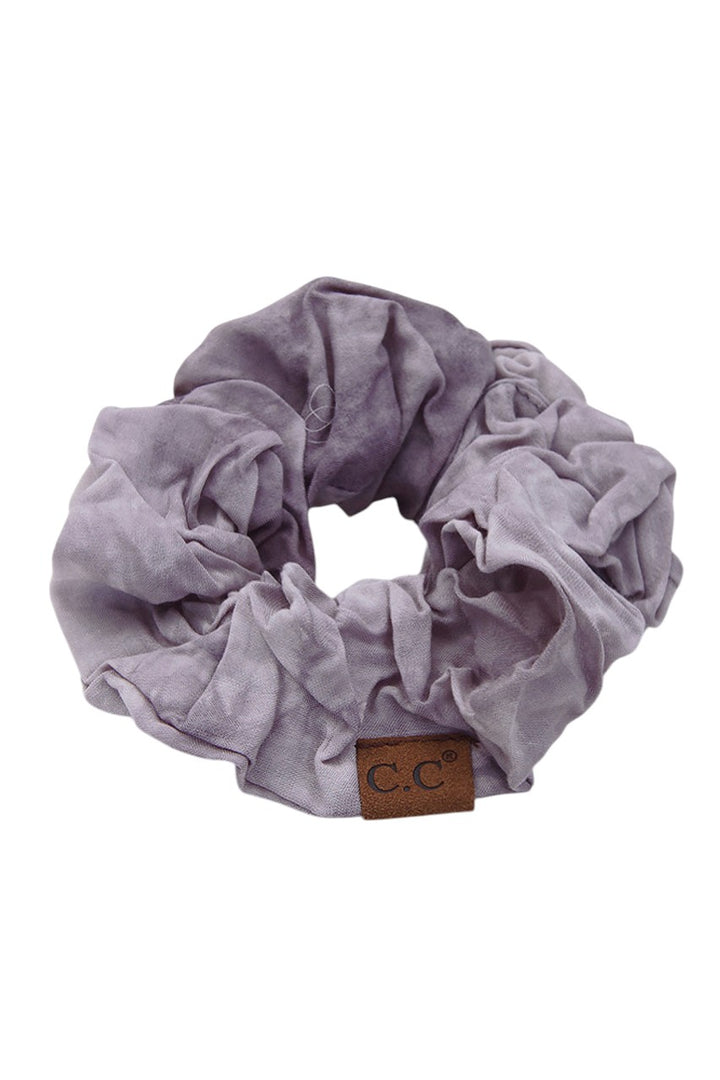 Light Gray C.C Tie Dye Scrunchies - the perfect accessory to add a pop of color to any outfit! Made with high-quality materials, these scrunchies are durable and stylish. With vibrant tie-dye designs, they are a must-have for any fashionista. Express your unique style and elevate your hair game with C.C Tie Dye Scrunchies.