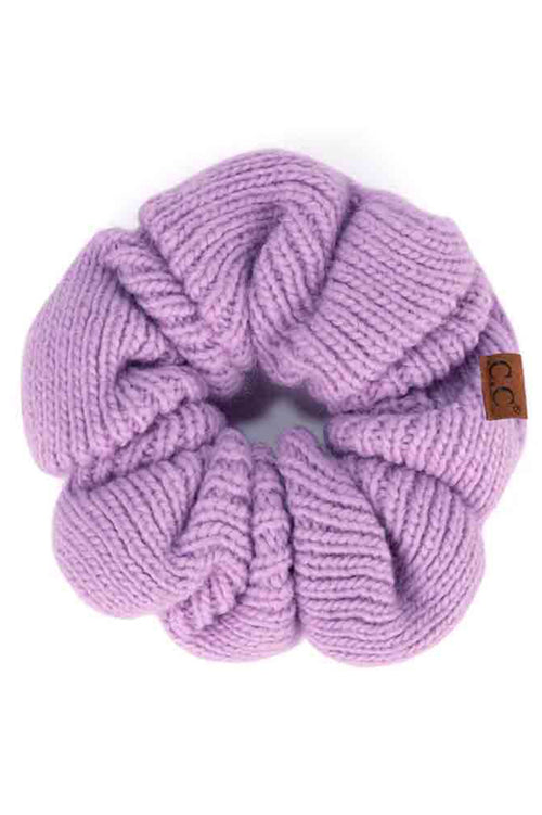 C.C Soft Knit Scrunchies - Lilac