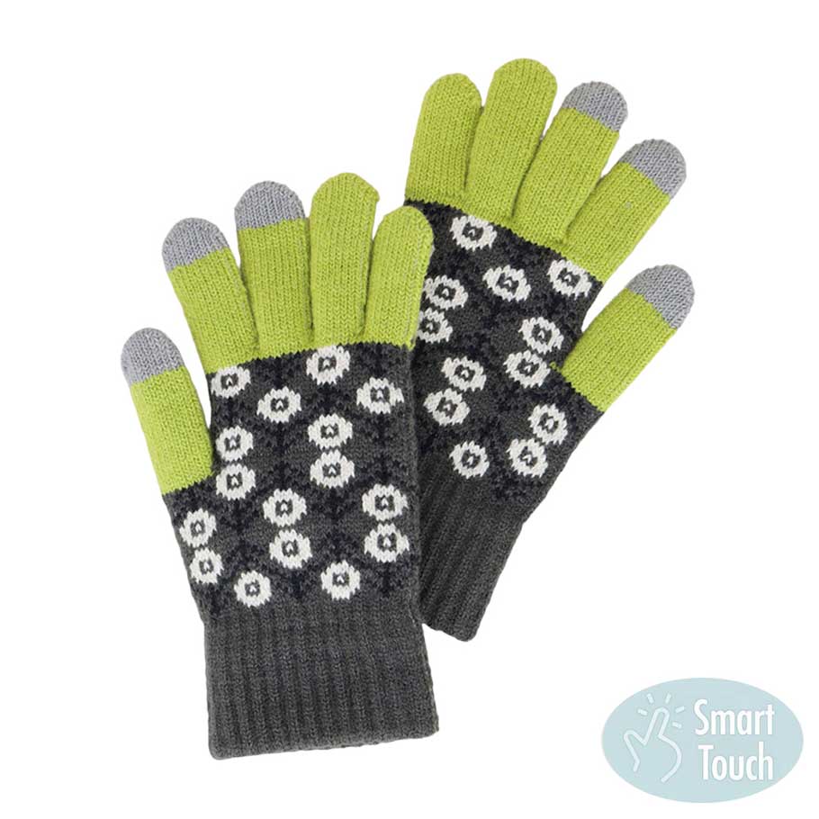 Gray Aztec Patterned Knit Touch Smart Gloves, give your look so much eye-catching with Aztec touch smart gloves, a cozy feel. It's very fashionable and attractive. A pair of these gloves are awesome winter gift for your family, friends, anyone you love, and even yourself. Complete your outfit in a trendy style!