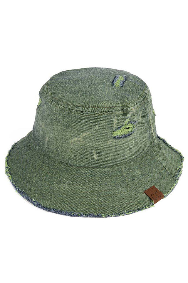 Lime C.C. Stone Washed Denim Bucket Hat provides sun protection while also adding a stylish touch to any outfit. Made with high-quality stone-washed denim, this hat is durable and comfortable to wear. Perfect for any outdoor activity or for simply running errands, it is a must-have for any fashion-forward individual.