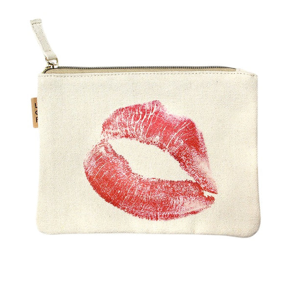 Lips Printed Cotton Canvas Eco Pouch Bag is a stylish and sustainable option for carrying your essentials. Made from high-quality cotton canvas, it features a fun lips print that adds a touch of personality. Perfect for storing makeup, pens, or other small items, this versatile pouch is a must-have for any eco-conscious fashionista. 